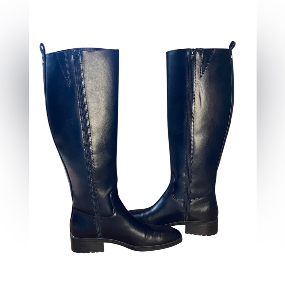 Nine West Leather Black Knee-High Women's Boots Size 8 - Picture 1 of 7